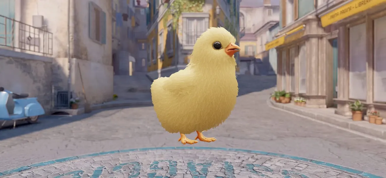 A chick on Italy, from the game