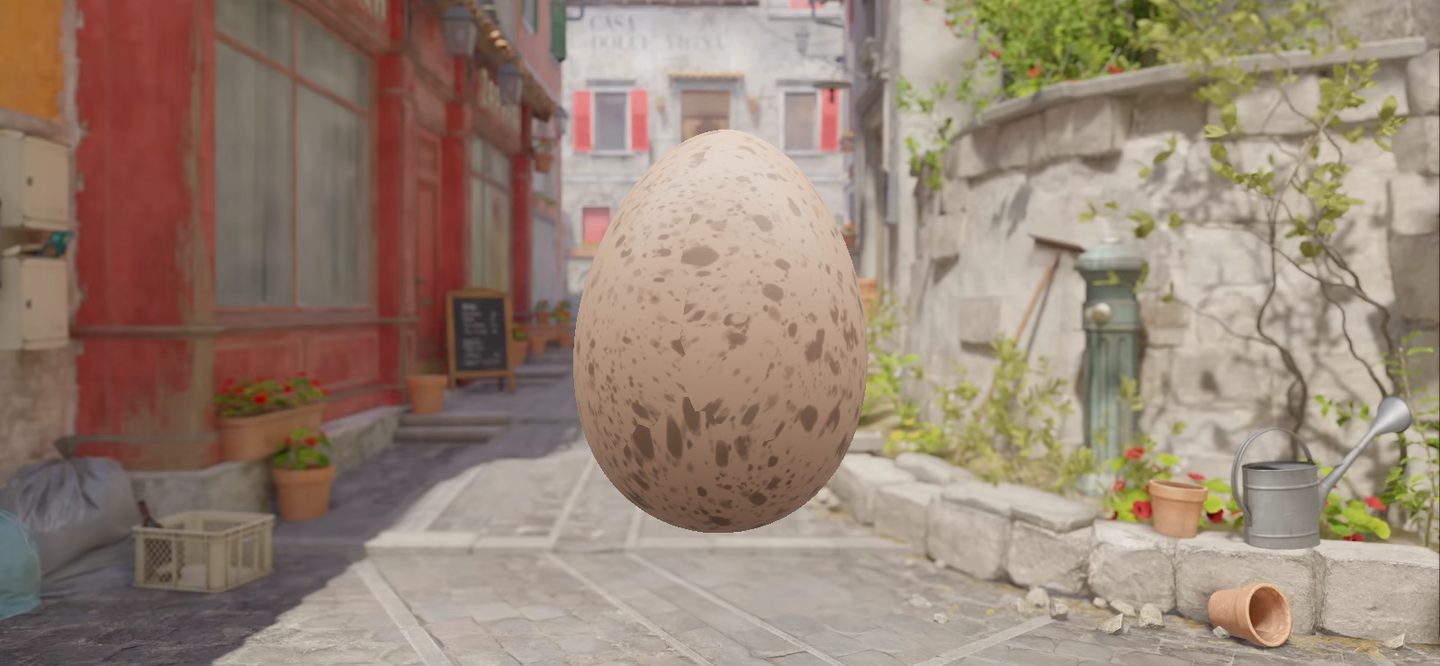 The bird on a map, a still from the game's 3D viewer