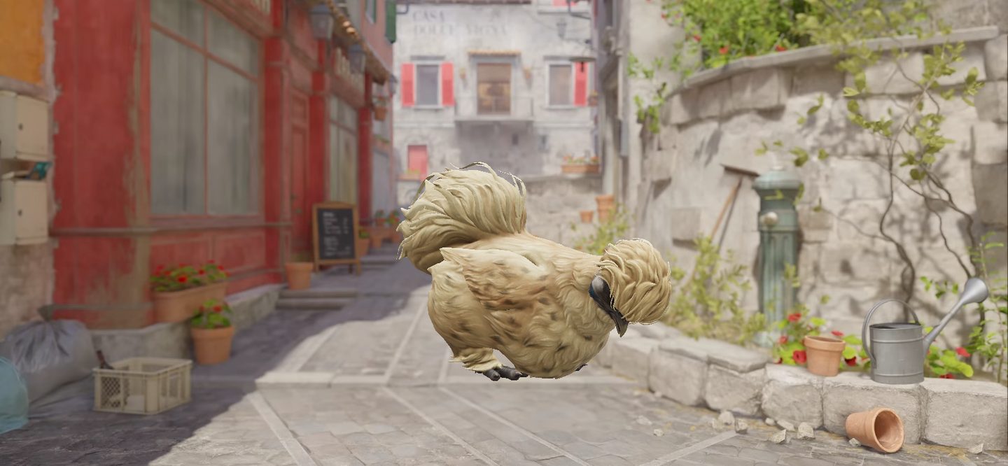 The bird on a map, a still from the game's 3D viewer