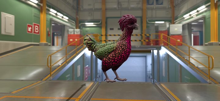 The bird on a map, a still from the game's 3D viewer
